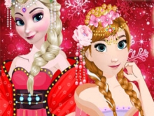  Elsa And Anna Chinese Dress Up